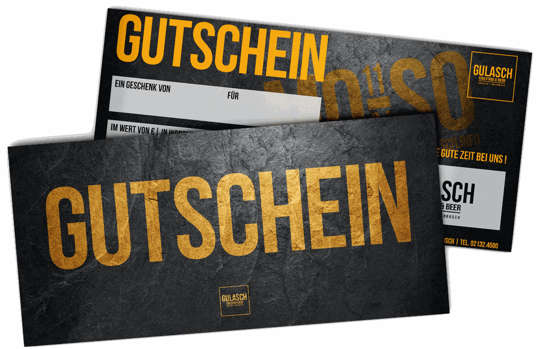 Gulasch Gutschein – verschenke Soulfood, Beer und gute Zeit